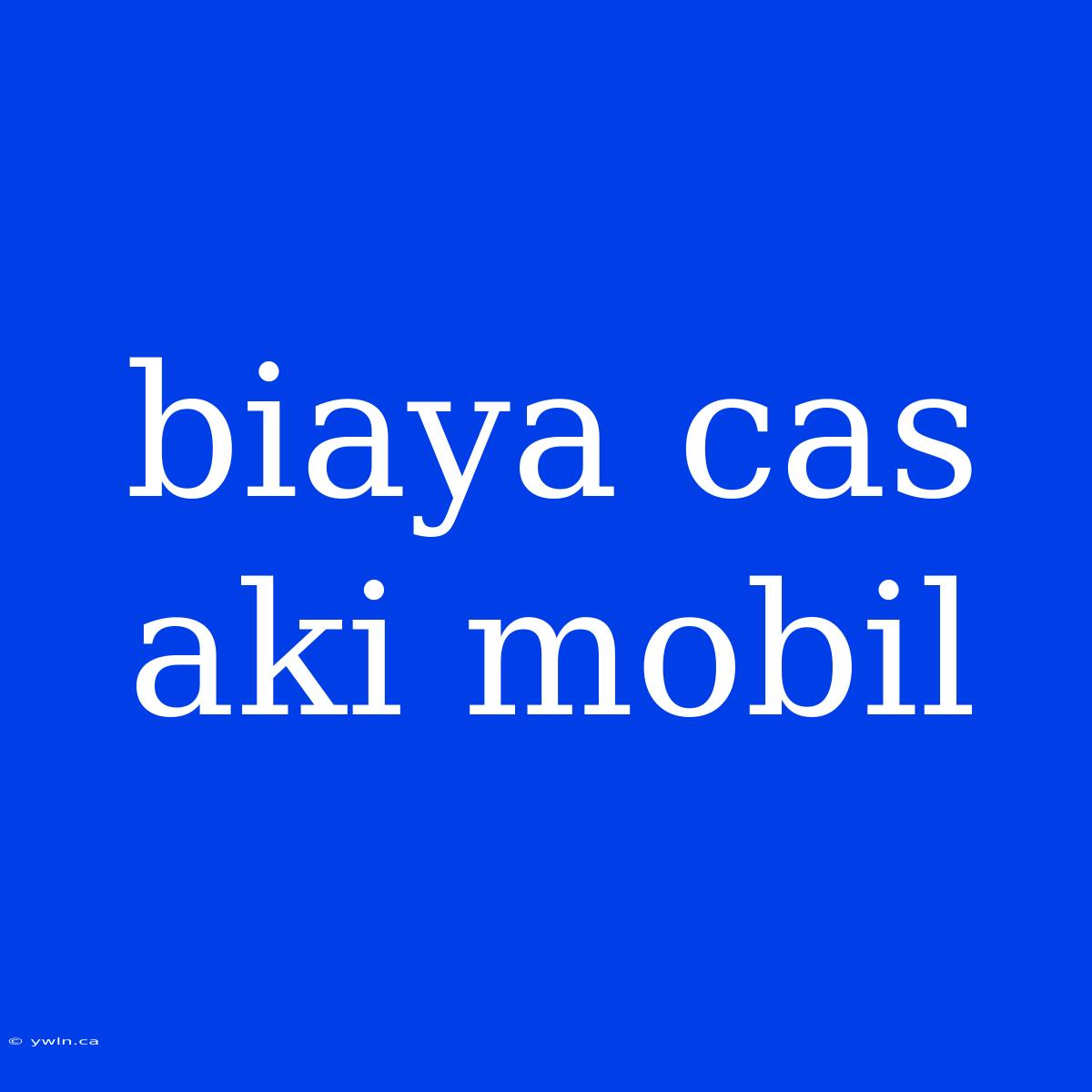 Biaya Cas Aki Mobil