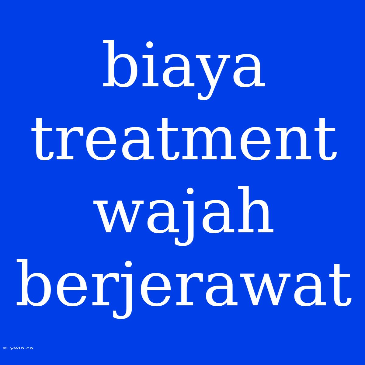 Biaya Treatment Wajah Berjerawat