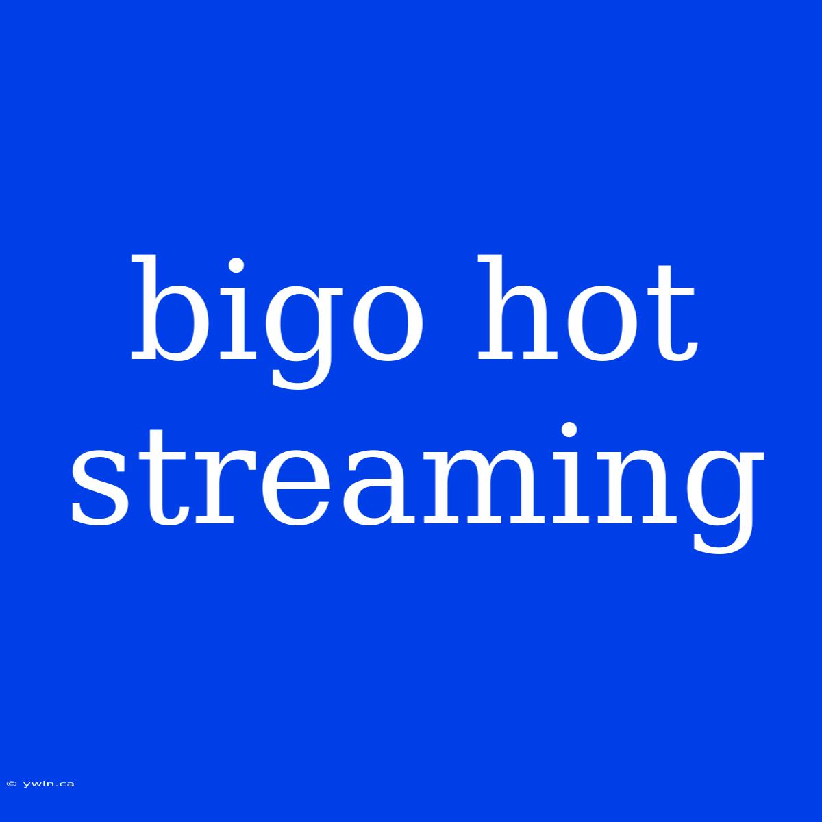 Bigo Hot Streaming