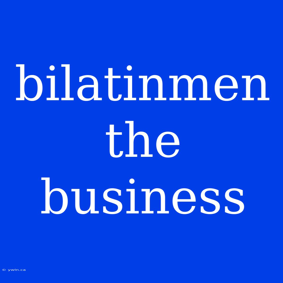 Bilatinmen The Business