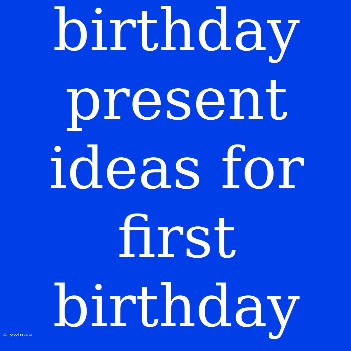 Birthday Present Ideas For First Birthday