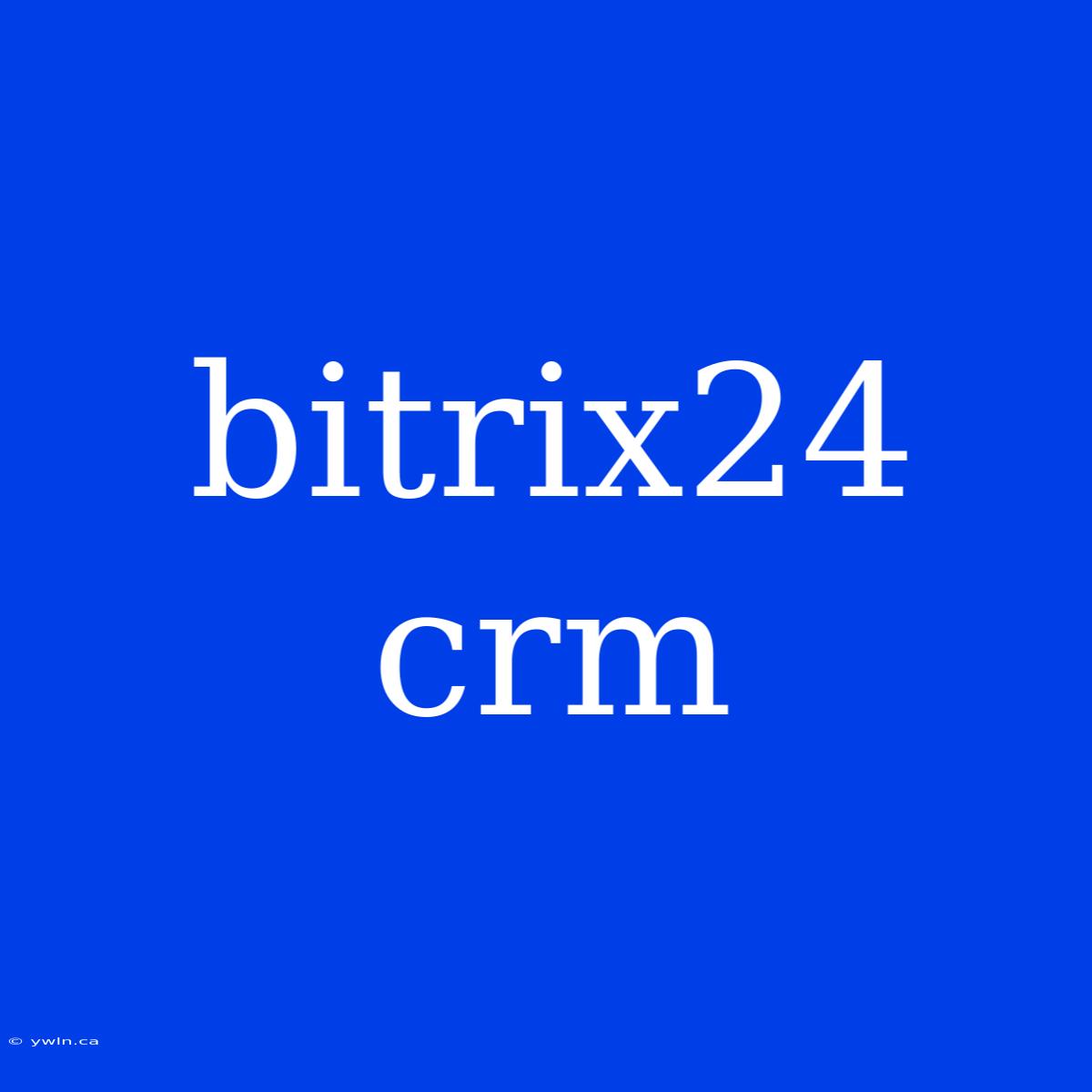 Bitrix24 Crm