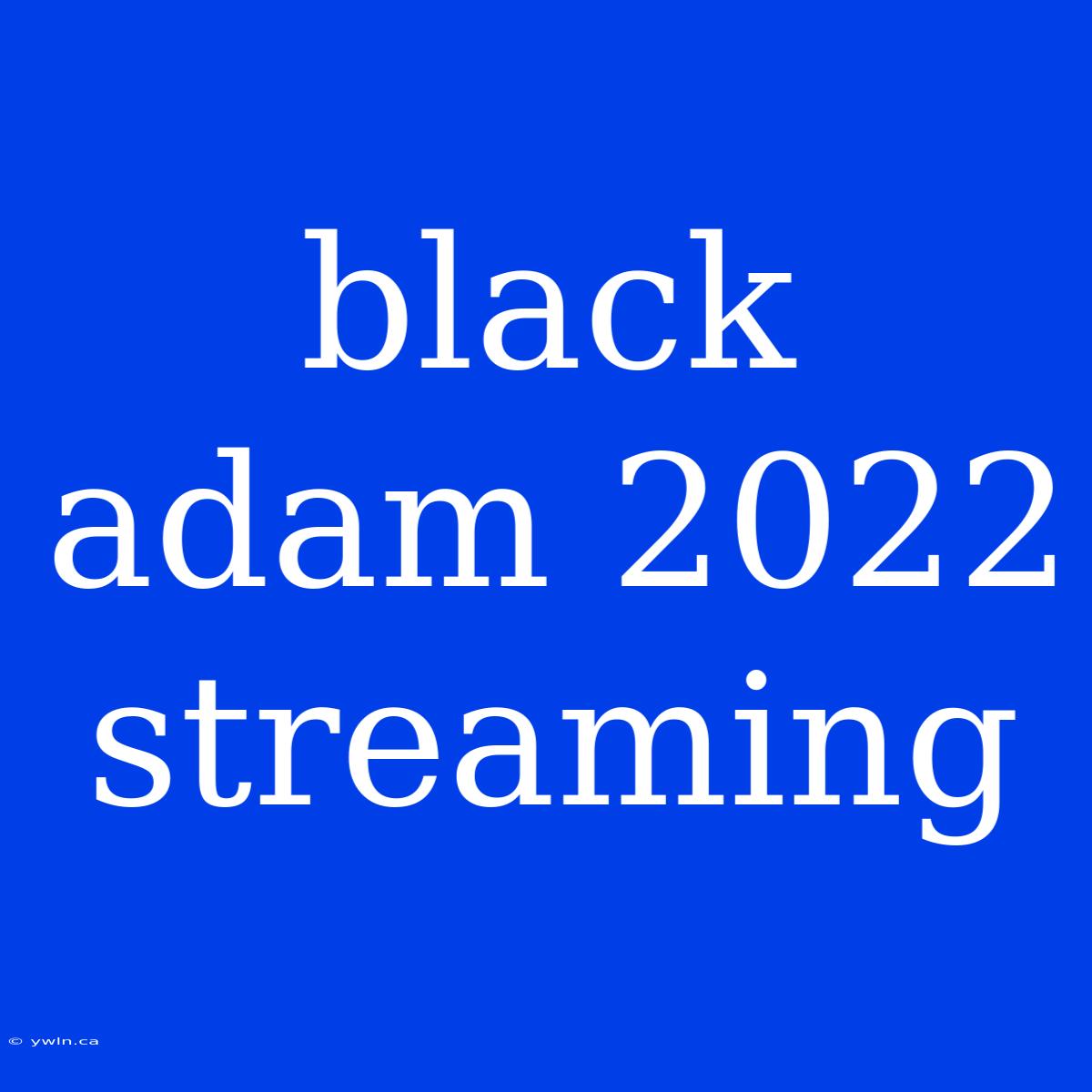 Black Adam 2022 Streaming