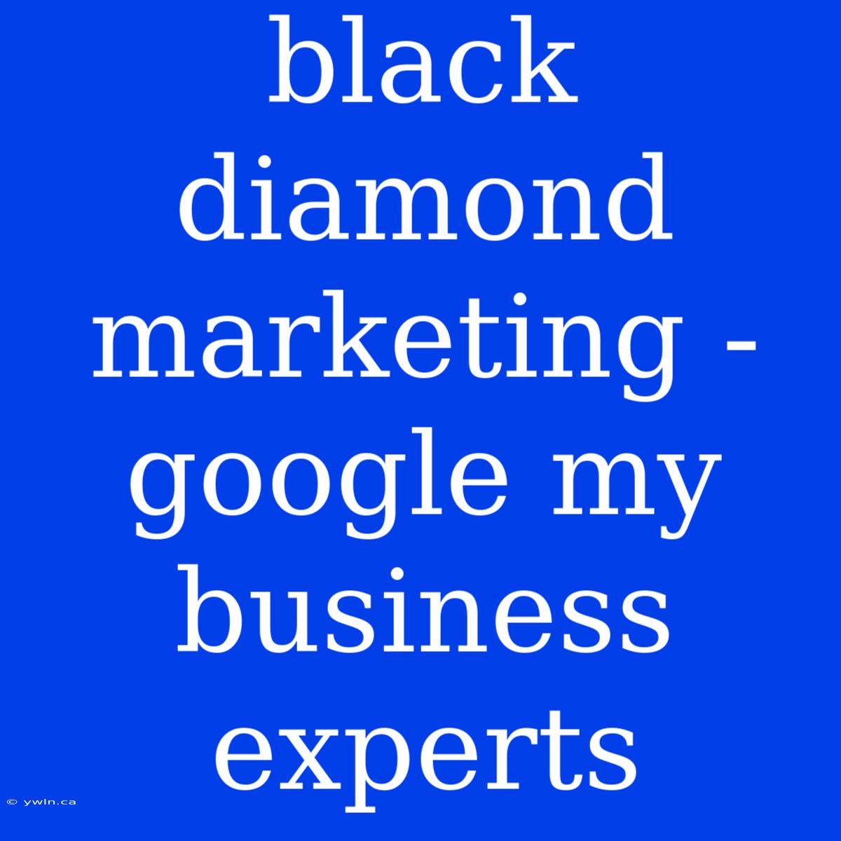 Black Diamond Marketing - Google My Business Experts