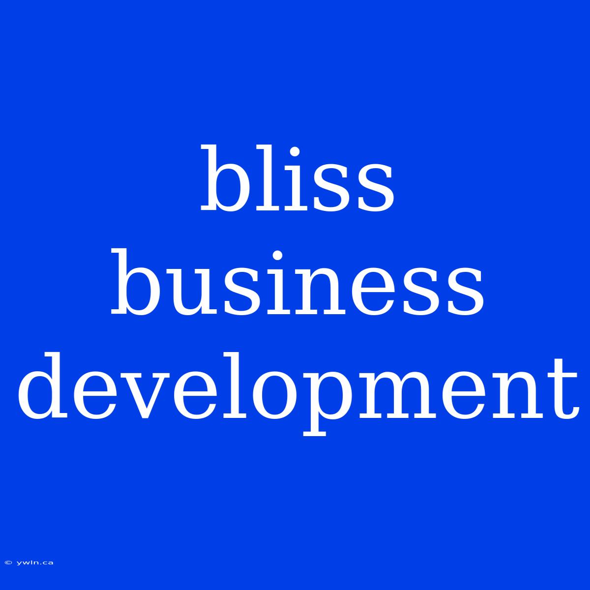 Bliss Business Development