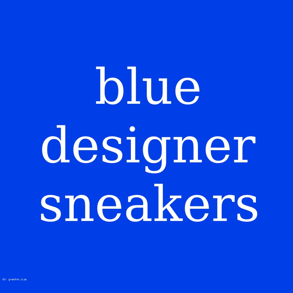 Blue Designer Sneakers