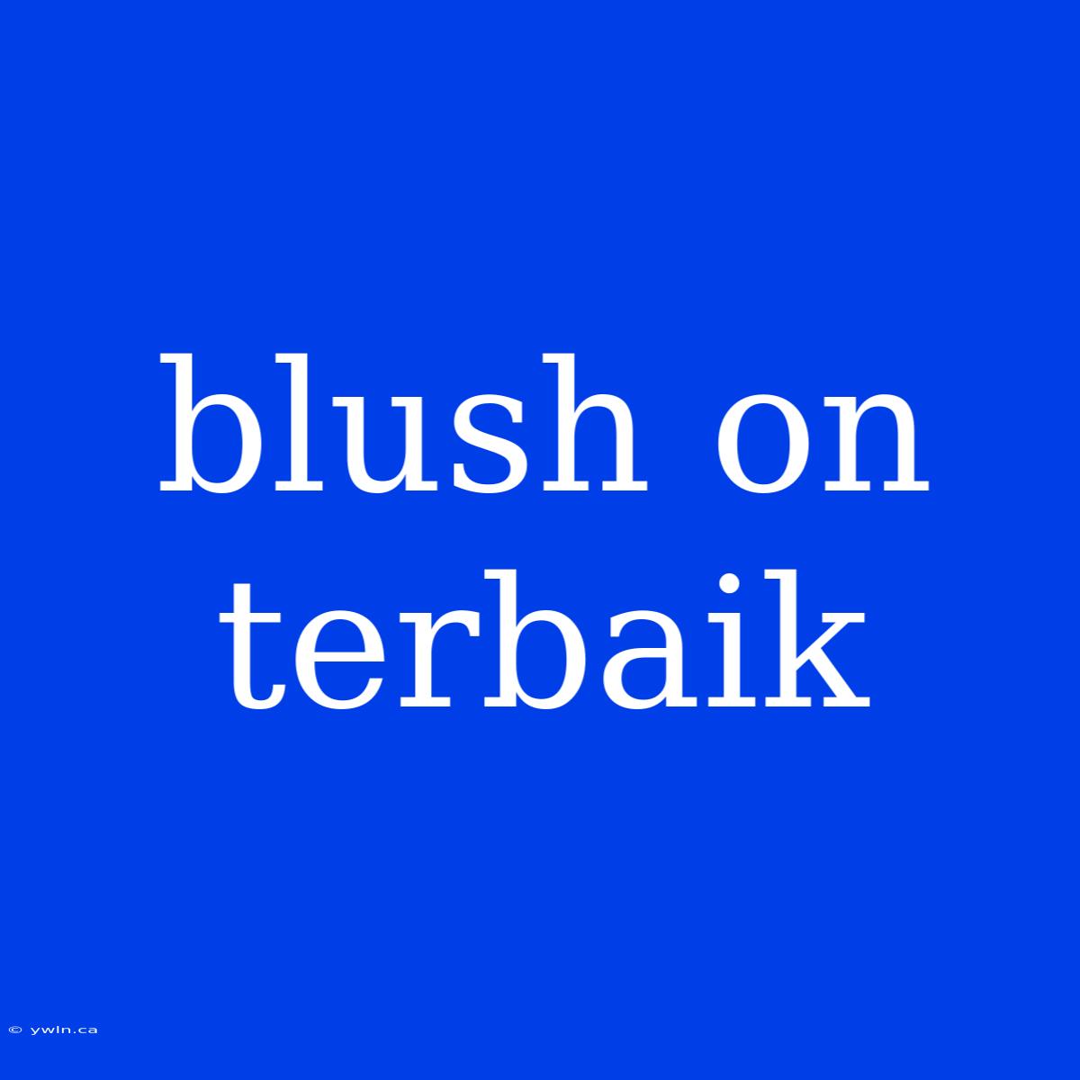 Blush On Terbaik