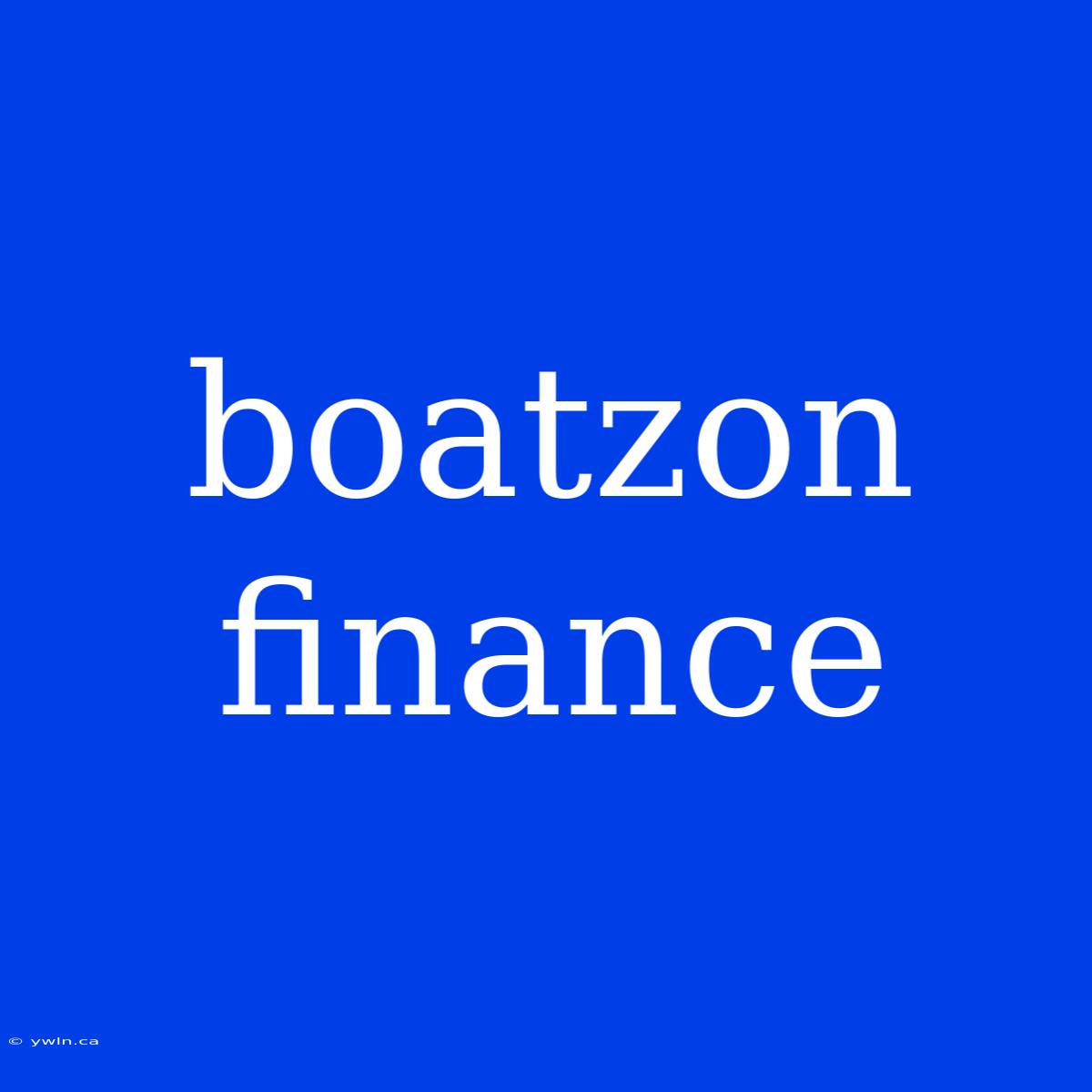 Boatzon Finance