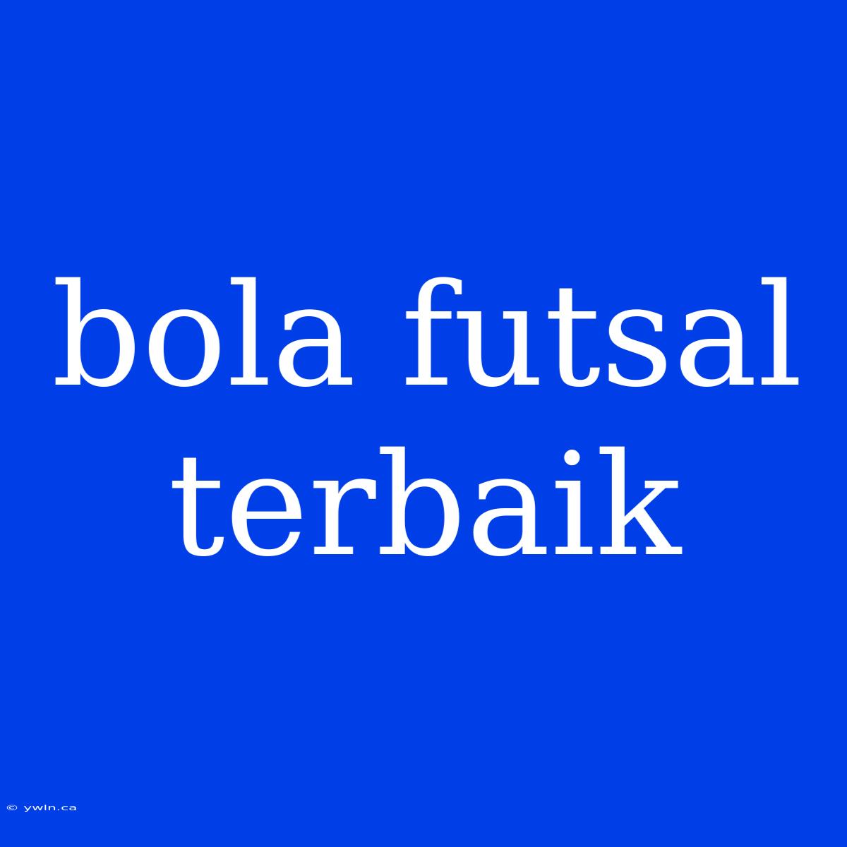 Bola Futsal Terbaik