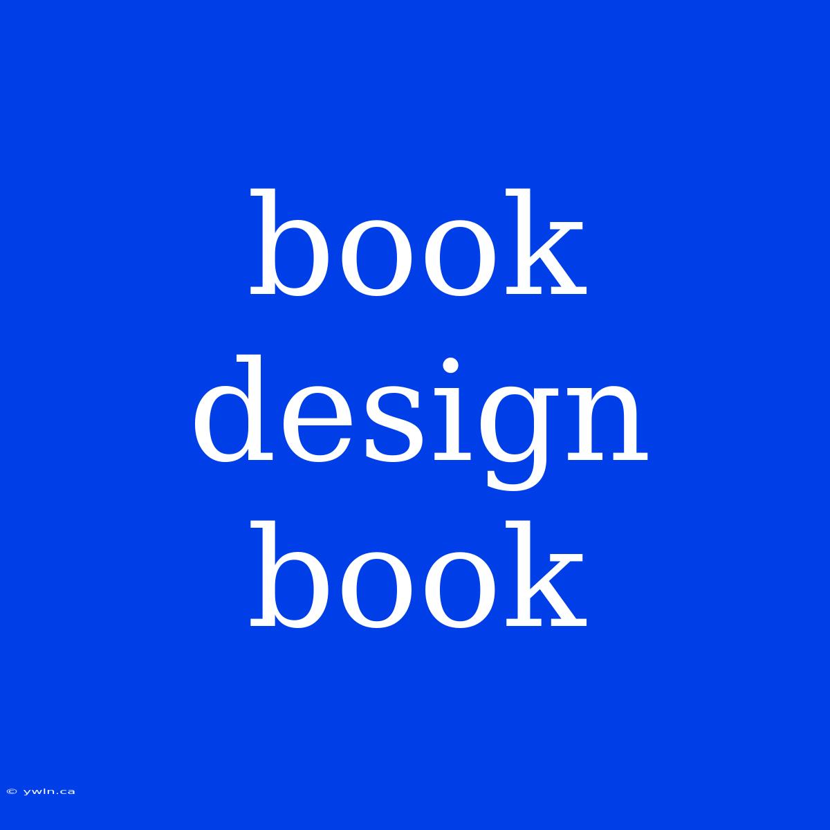 Book Design Book