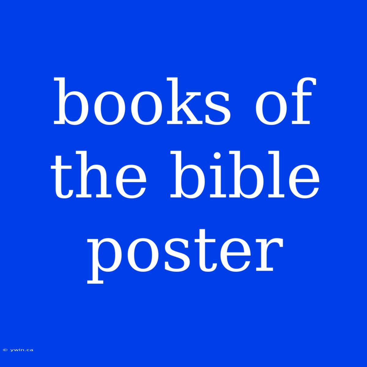 Books Of The Bible Poster