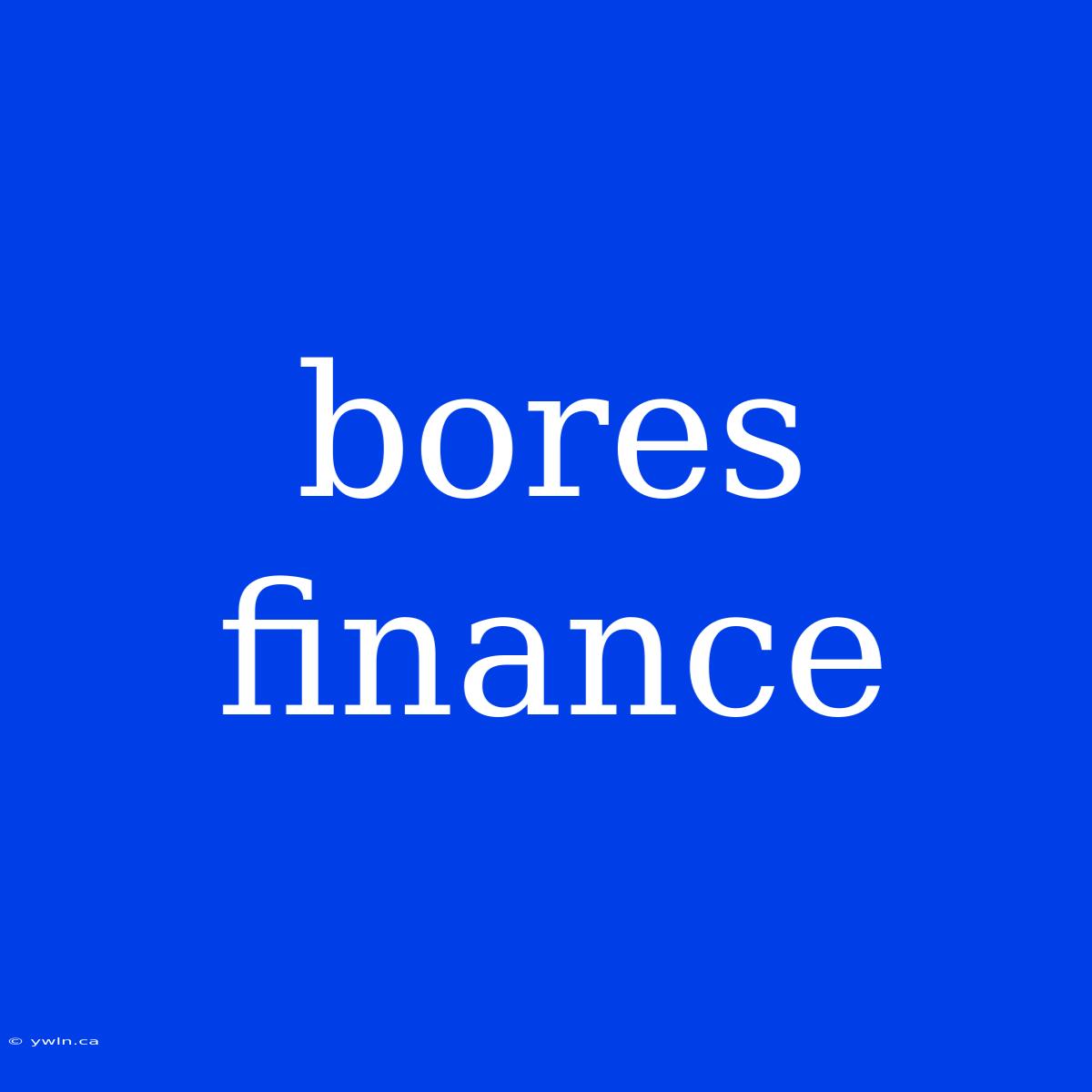 Bores Finance