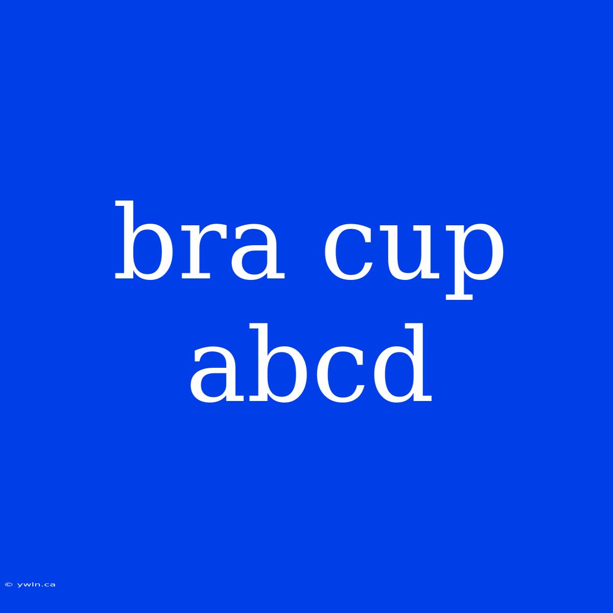 Bra Cup Abcd