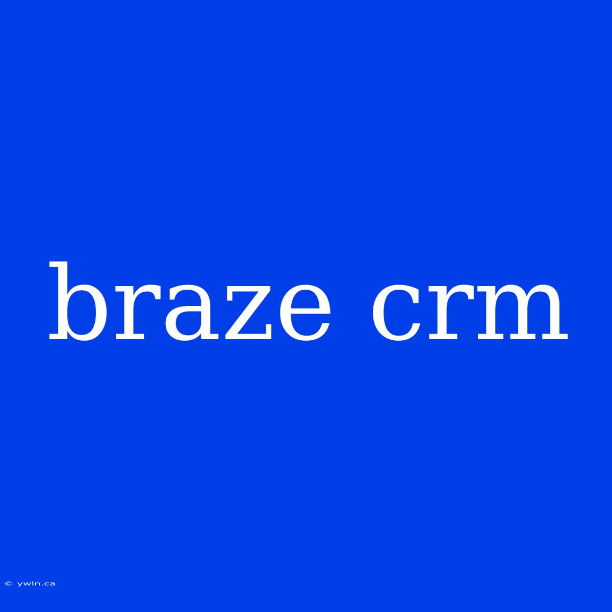 Braze Crm