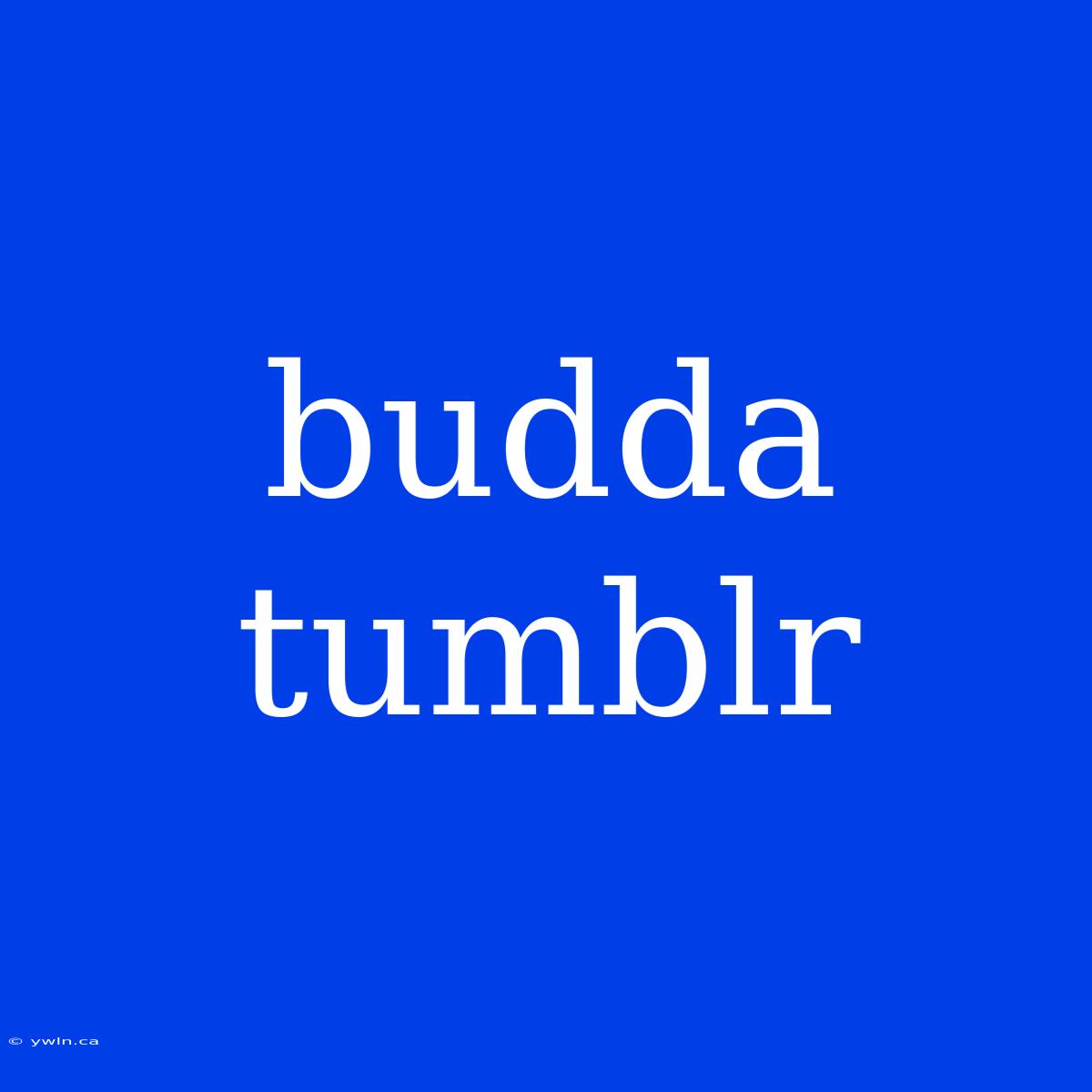 Budda Tumblr