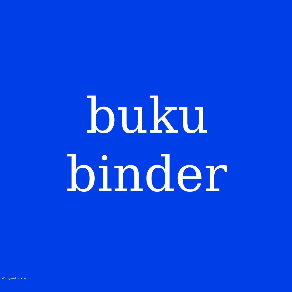 Buku Binder