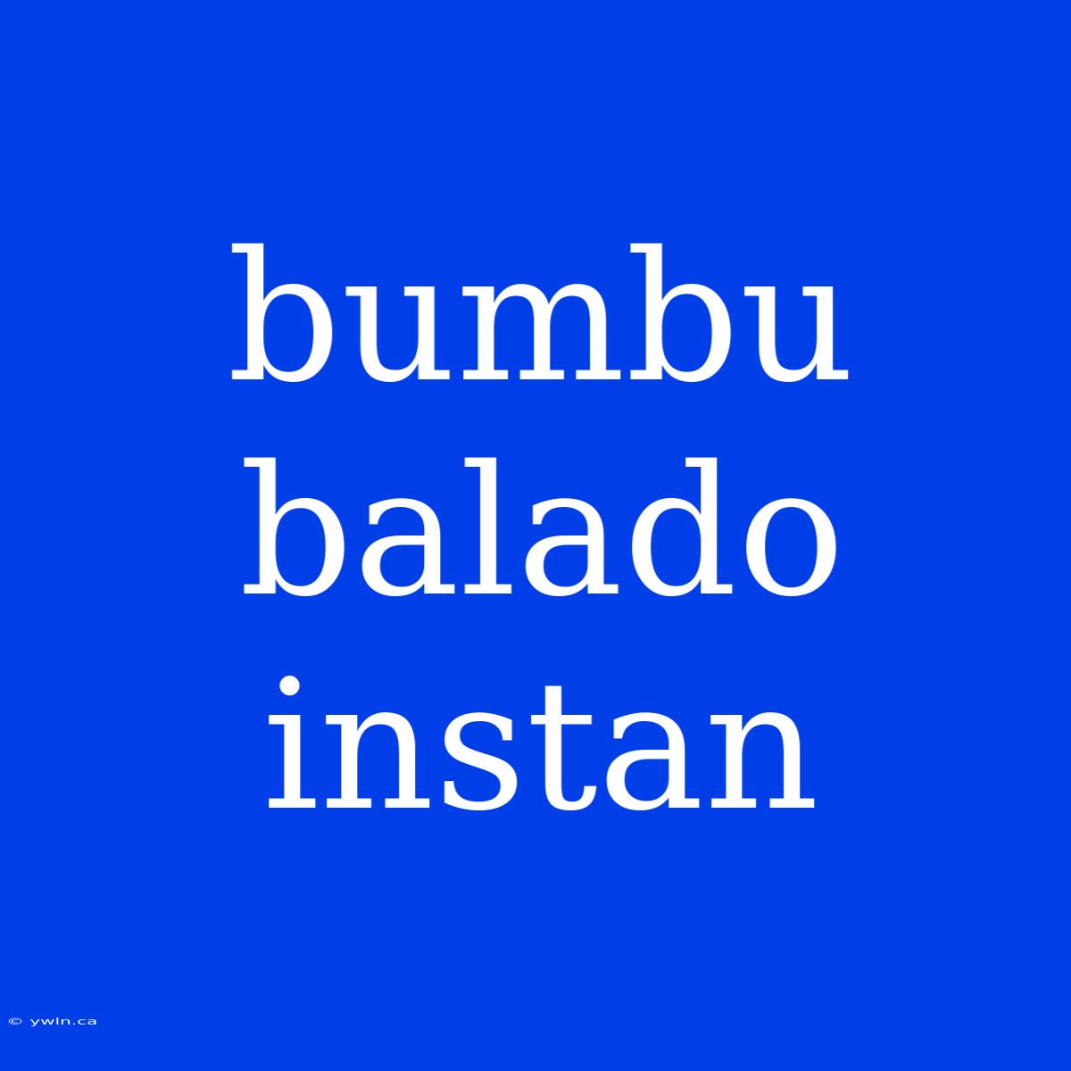 Bumbu Balado Instan