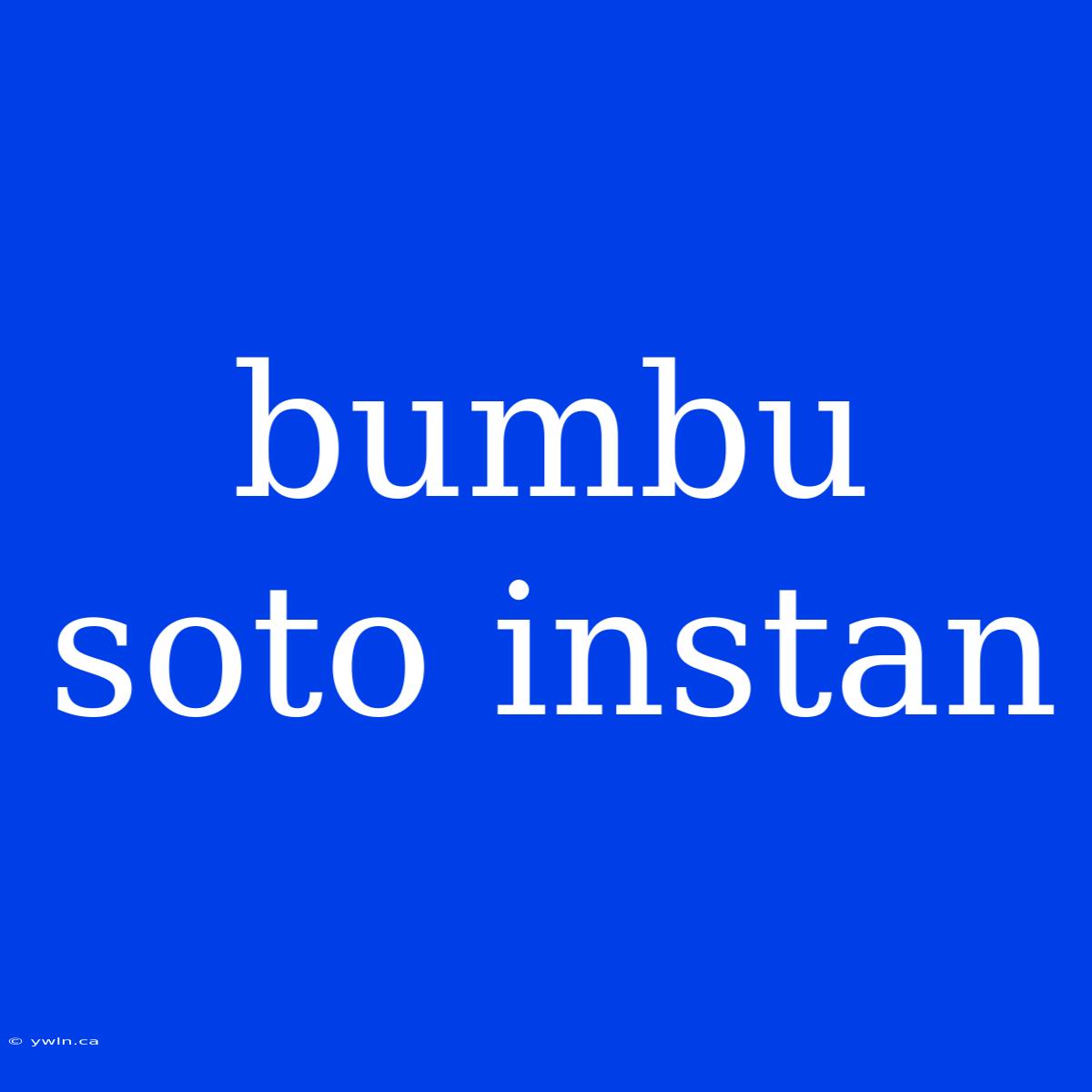 Bumbu Soto Instan