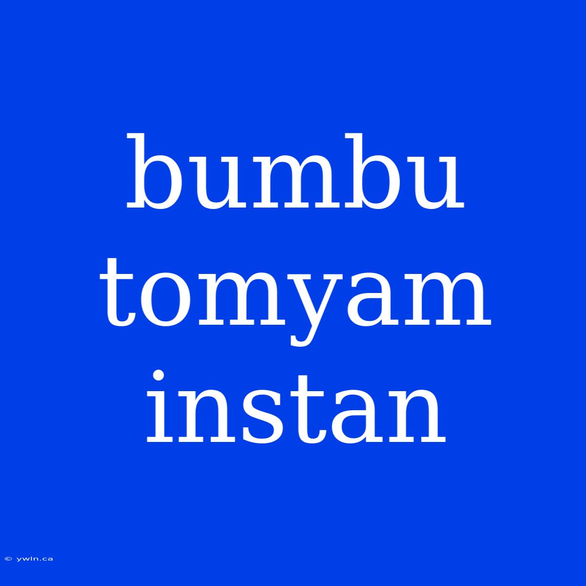 Bumbu Tomyam Instan