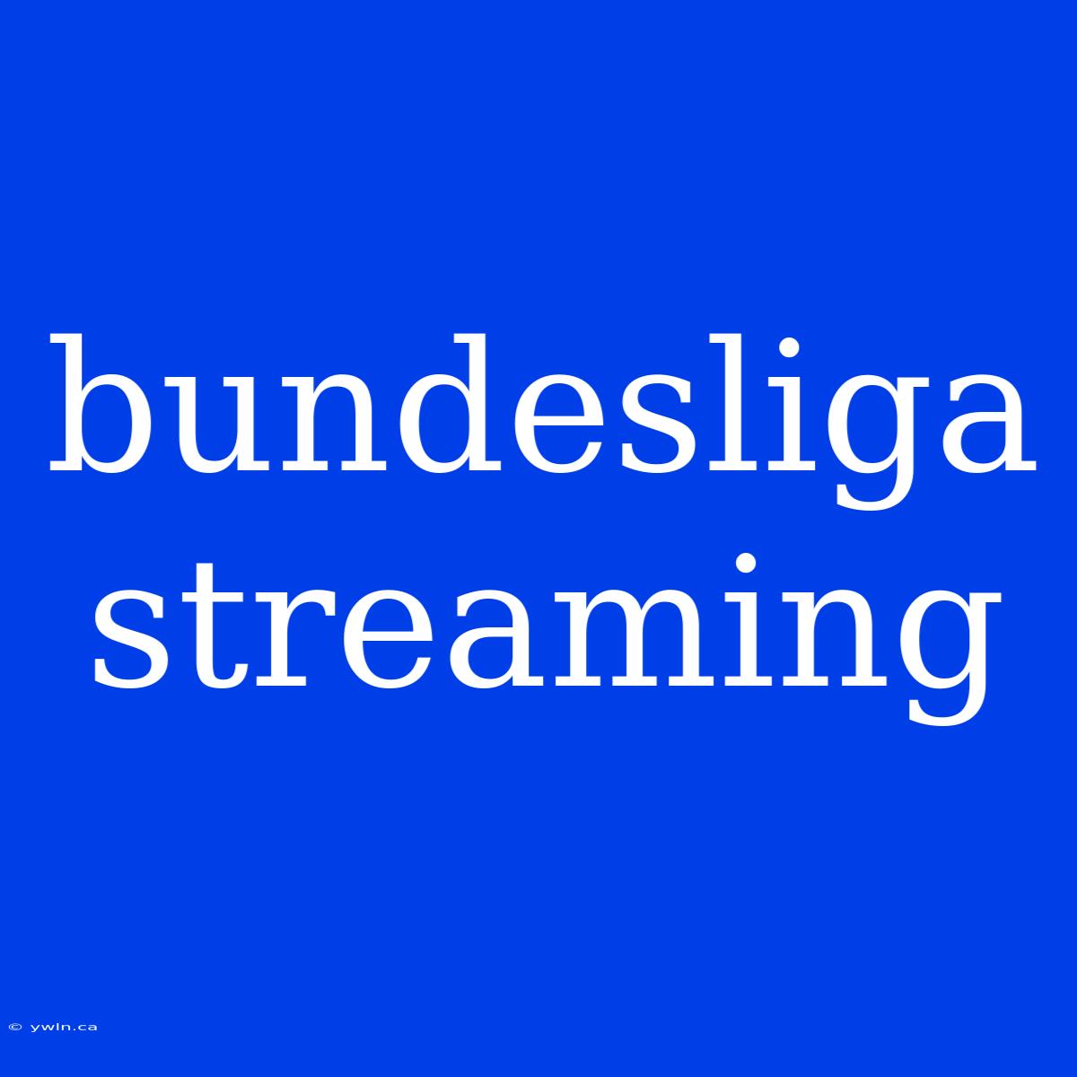 Bundesliga Streaming