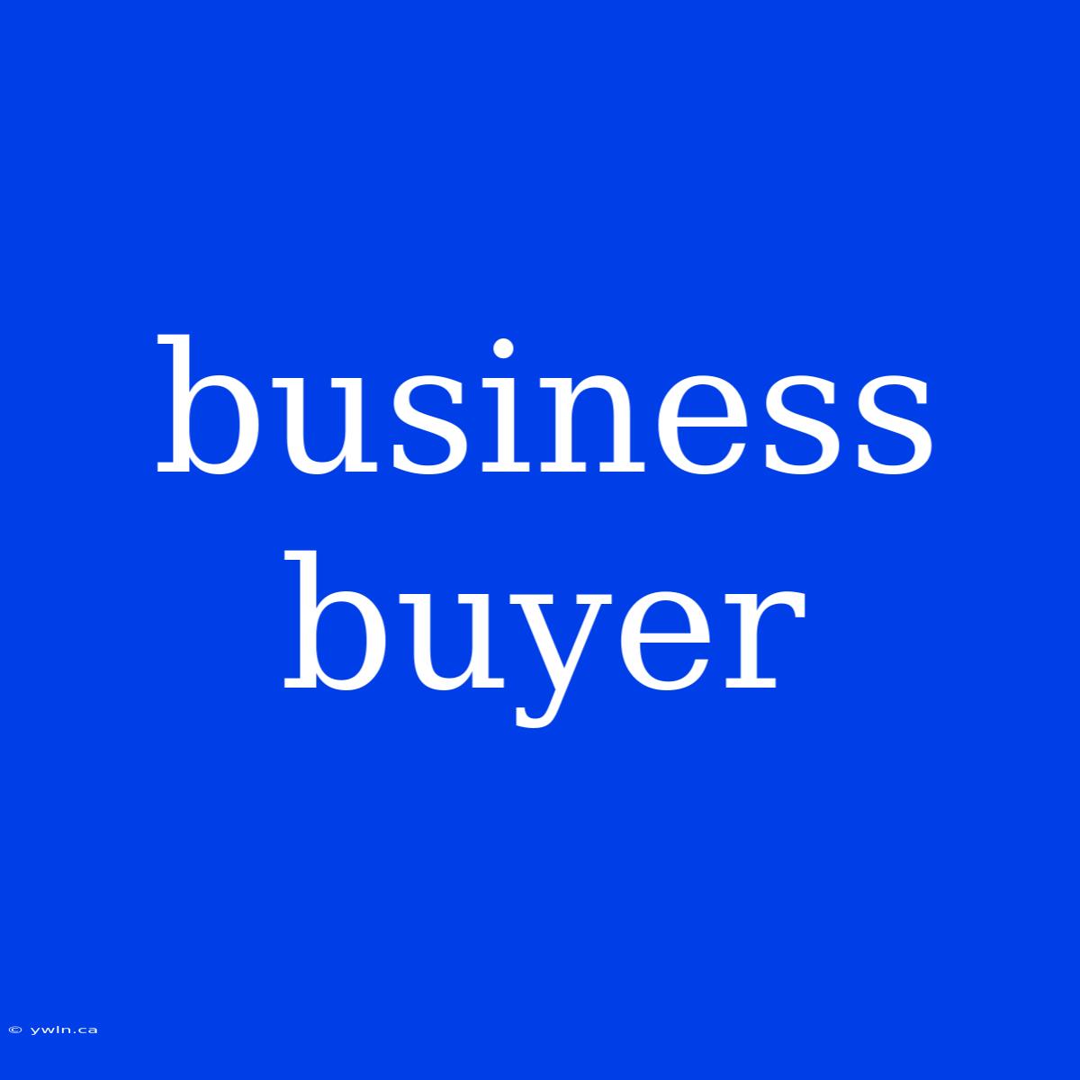 Business Buyer