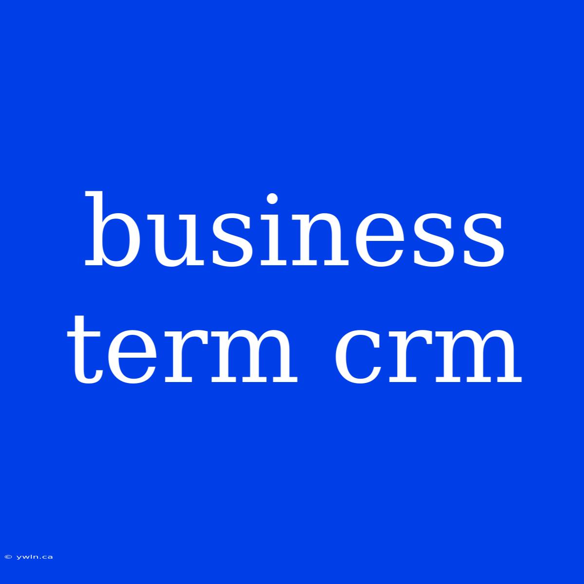 Business Term Crm