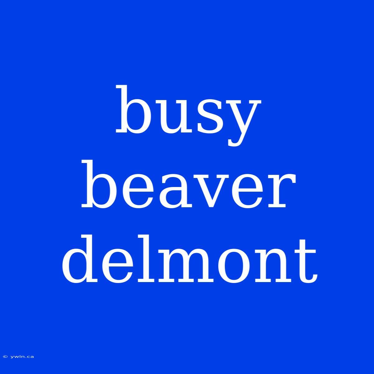 Busy Beaver Delmont