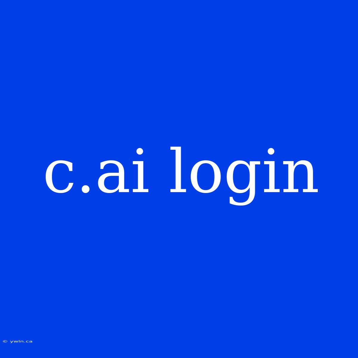 C.ai Login