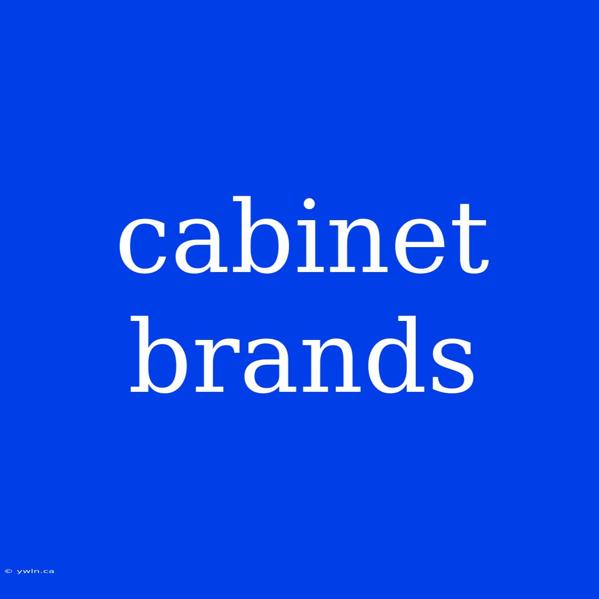 Cabinet Brands