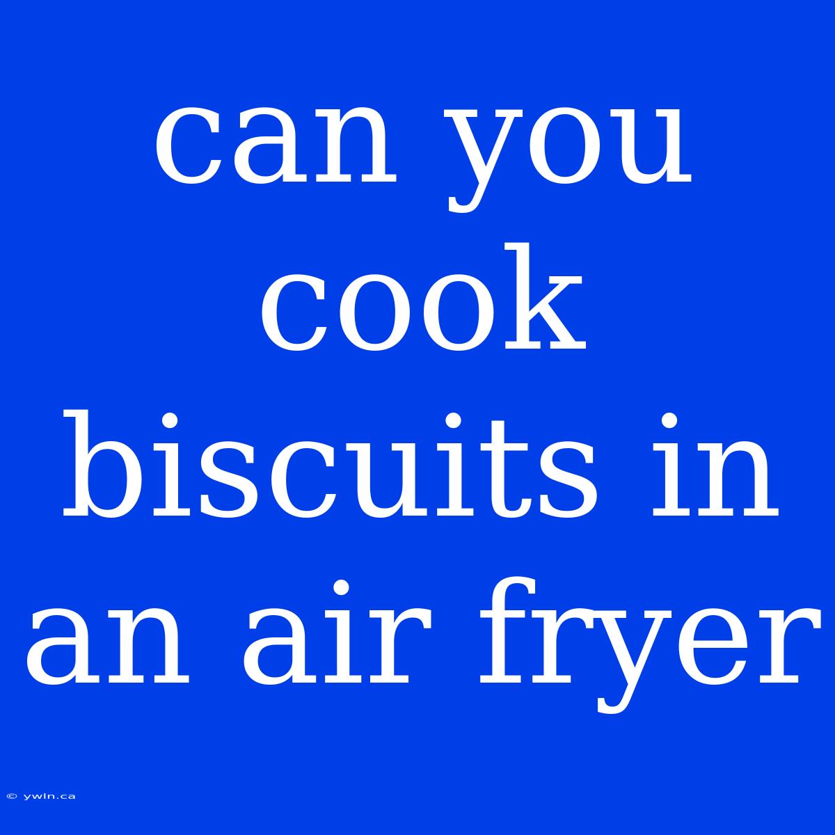 Can You Cook Biscuits In An Air Fryer