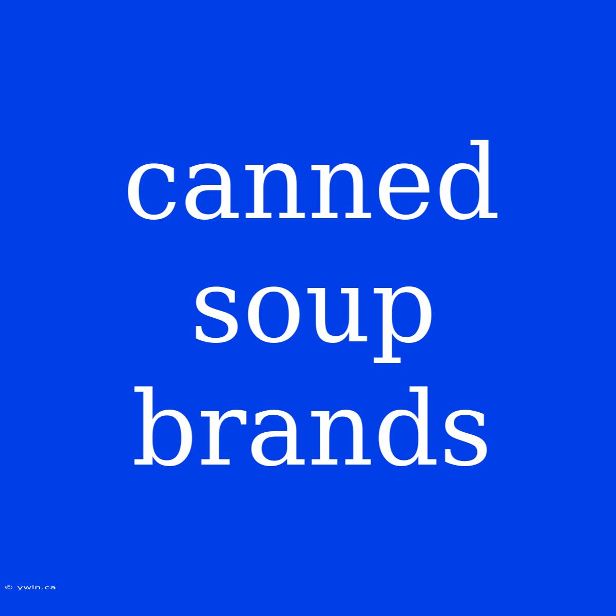 Canned Soup Brands