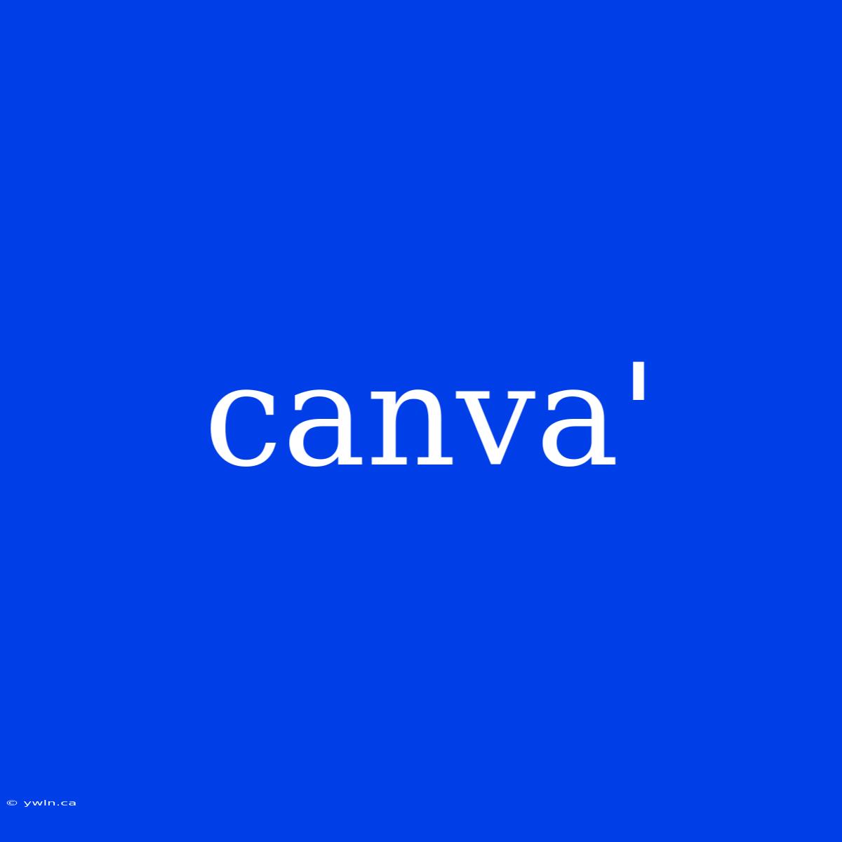 Canva'