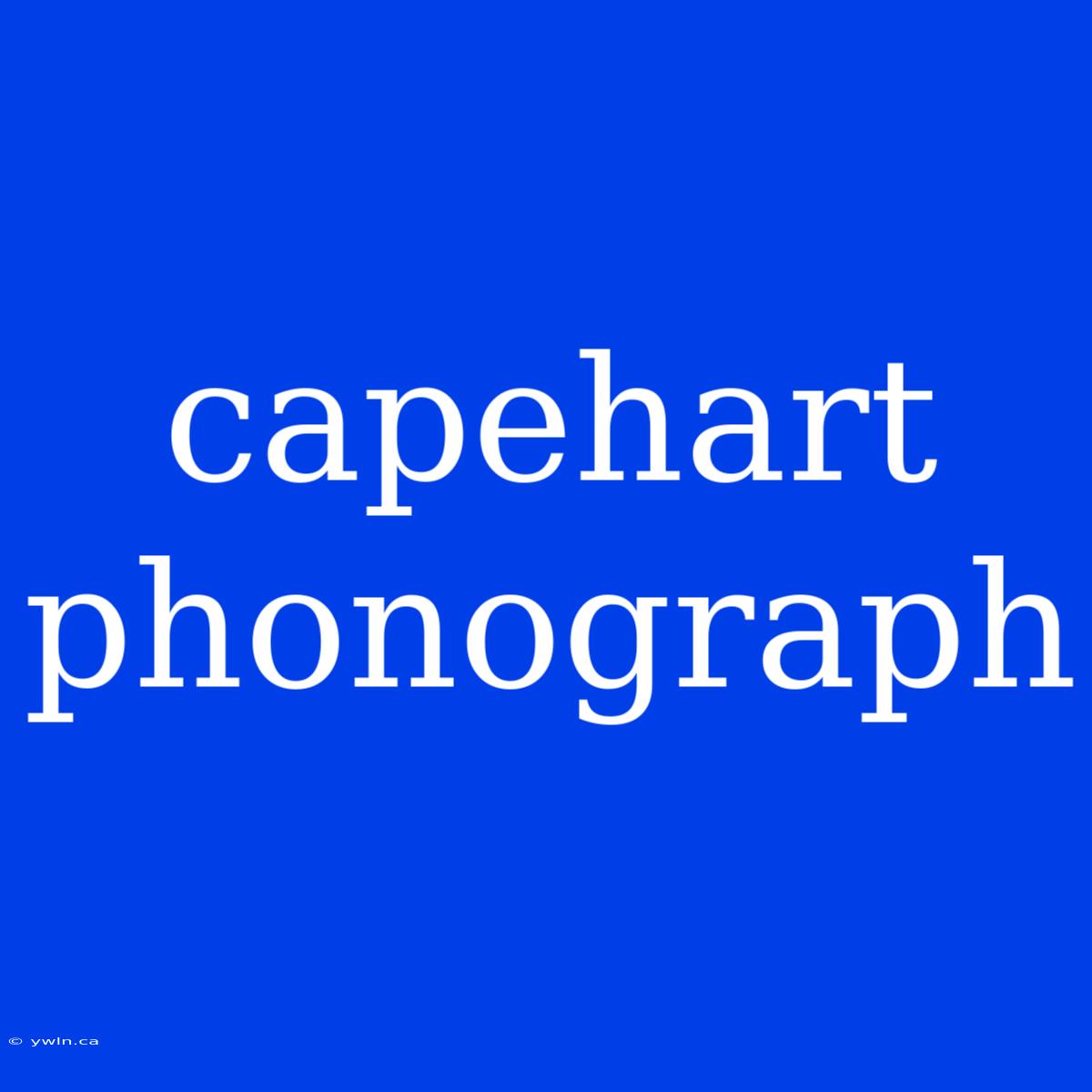 Capehart Phonograph