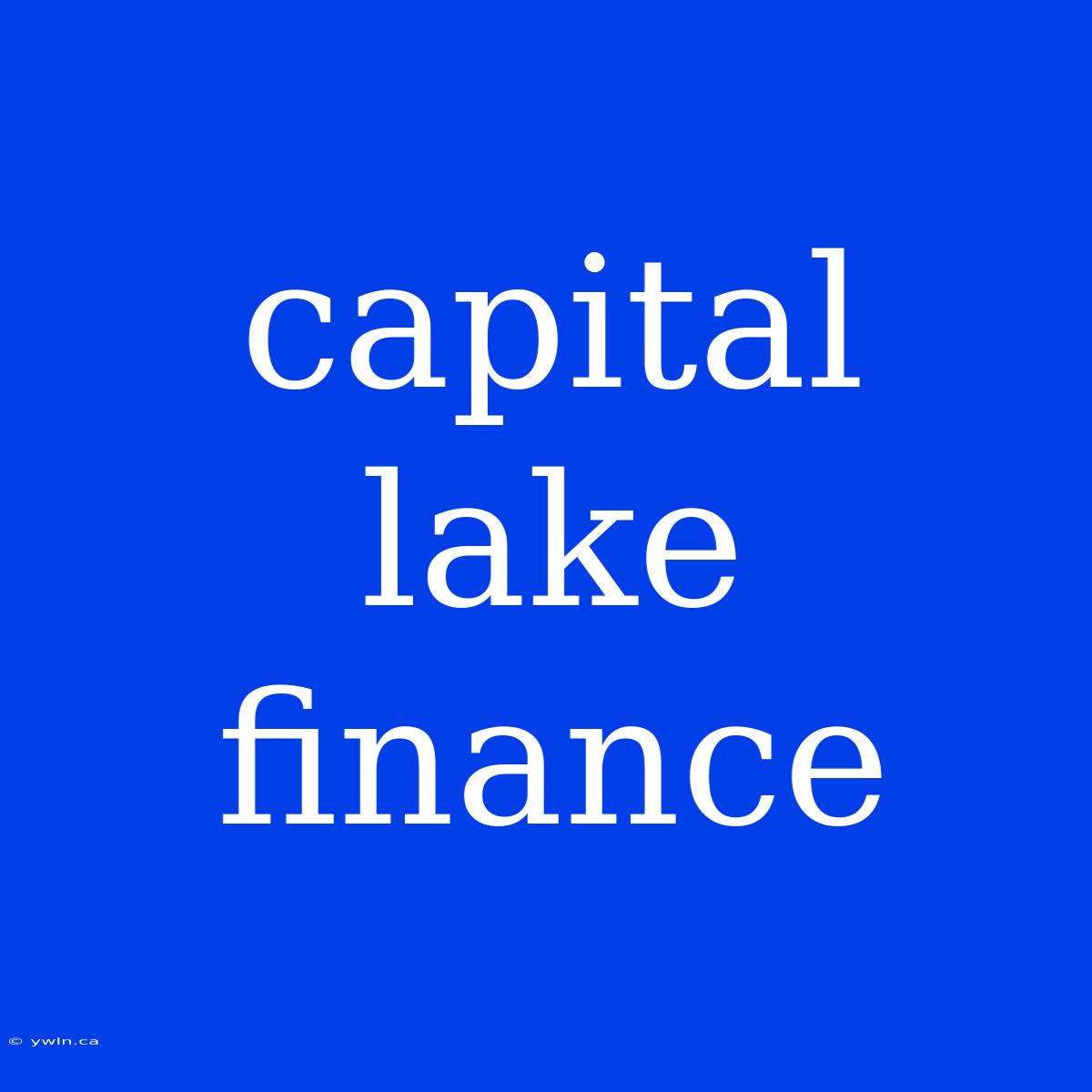 Capital Lake Finance