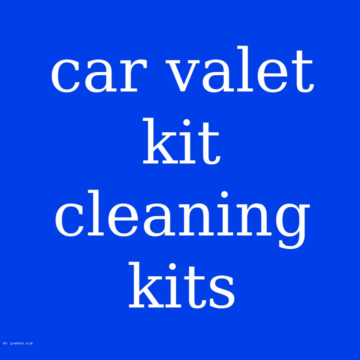 Car Valet Kit Cleaning Kits