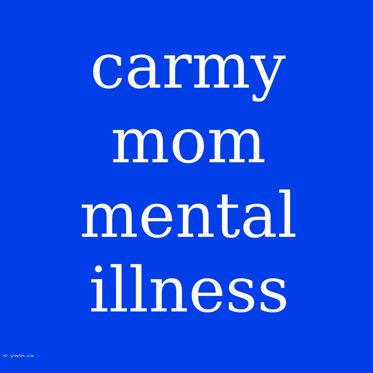 Carmy Mom Mental Illness