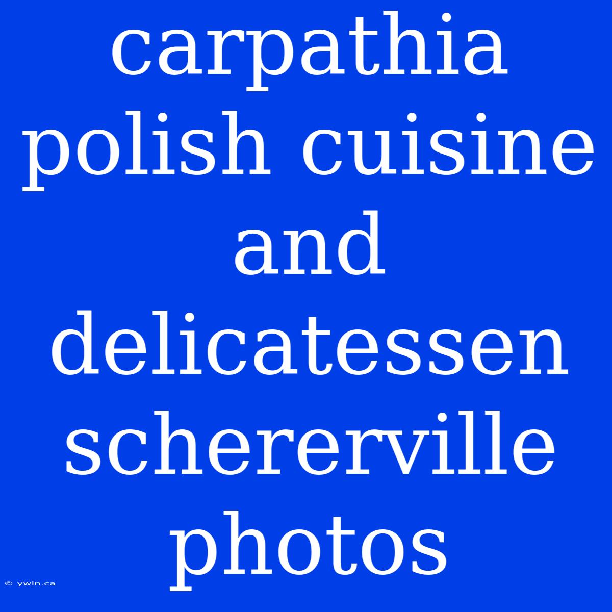 Carpathia Polish Cuisine And Delicatessen Schererville Photos