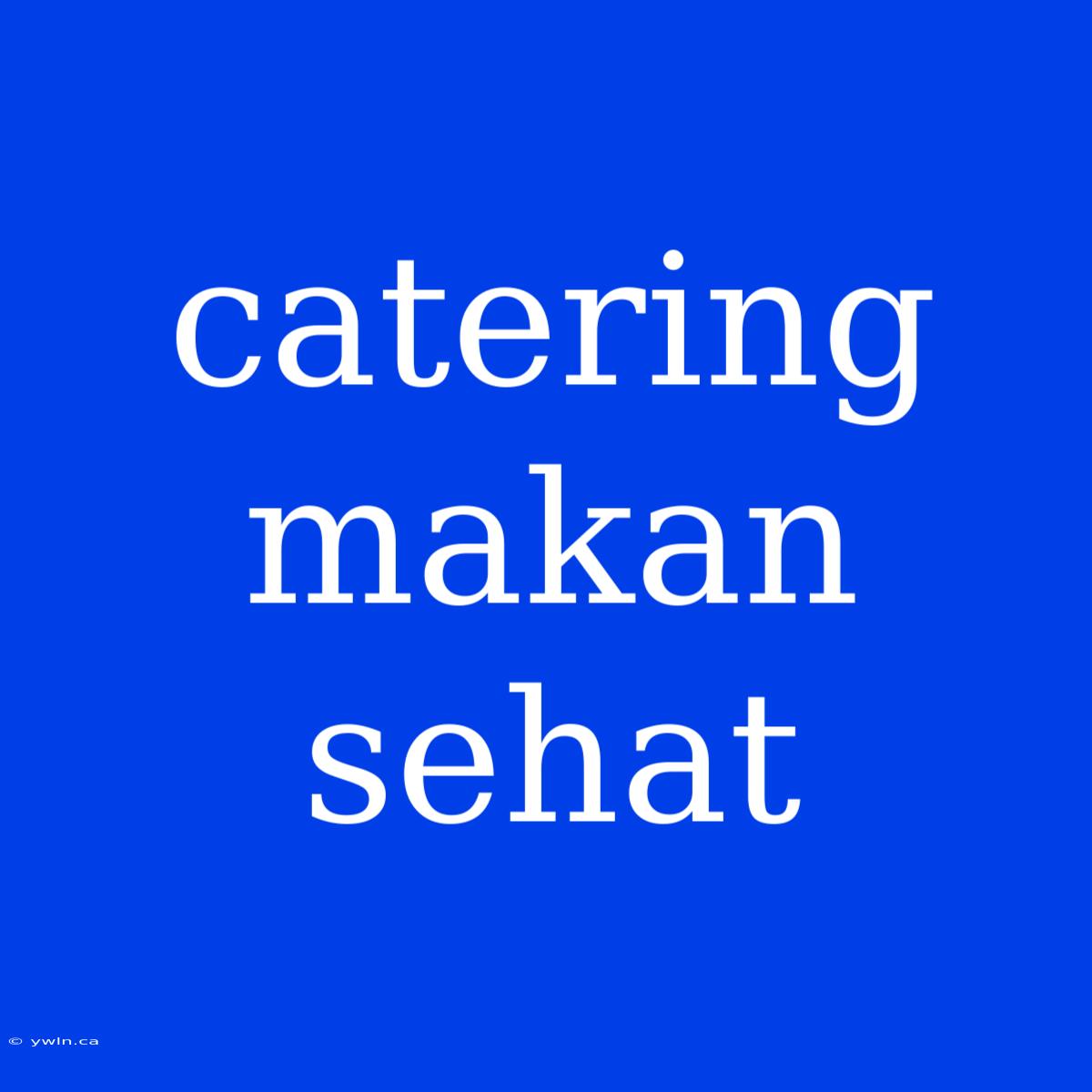 Catering Makan Sehat