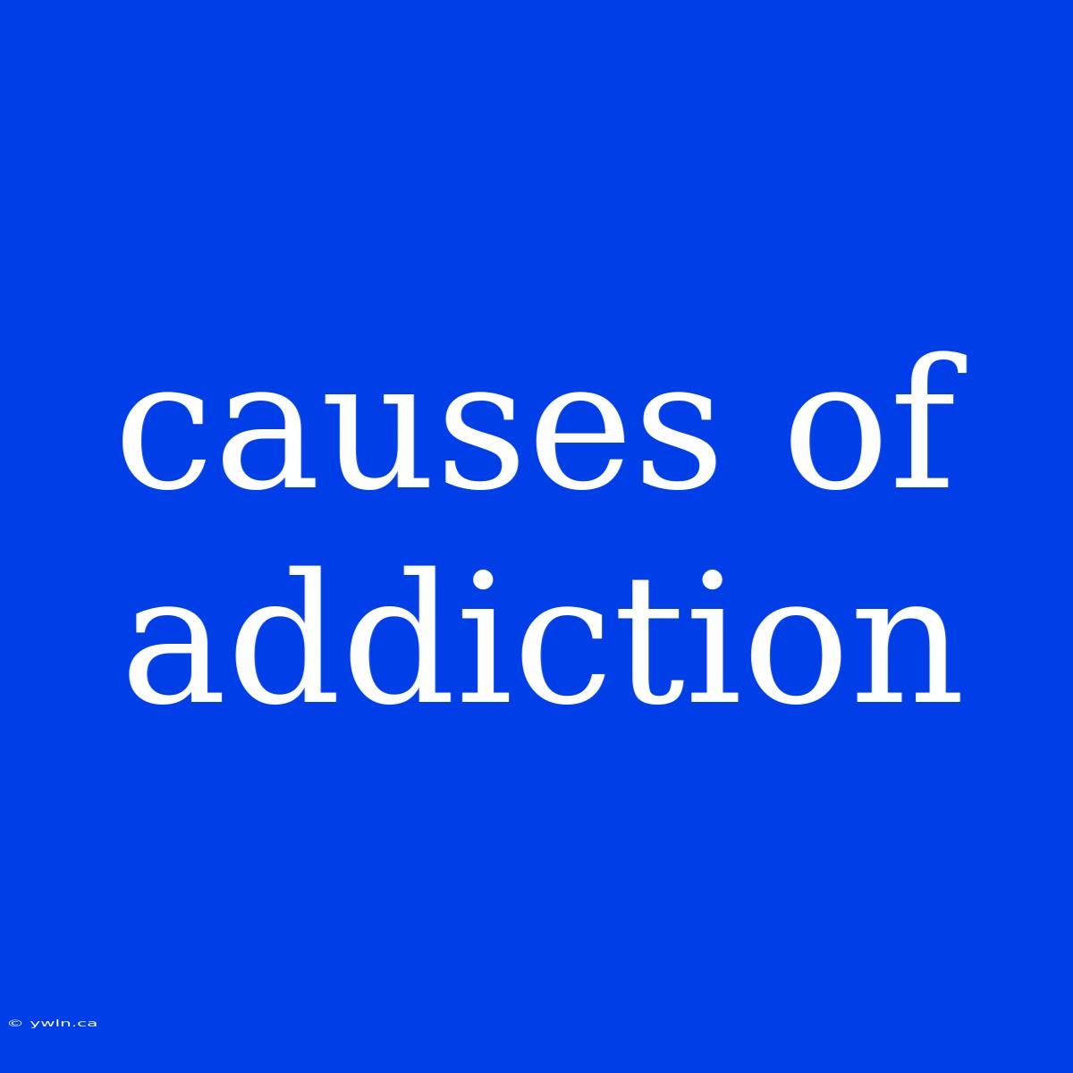 Causes Of Addiction