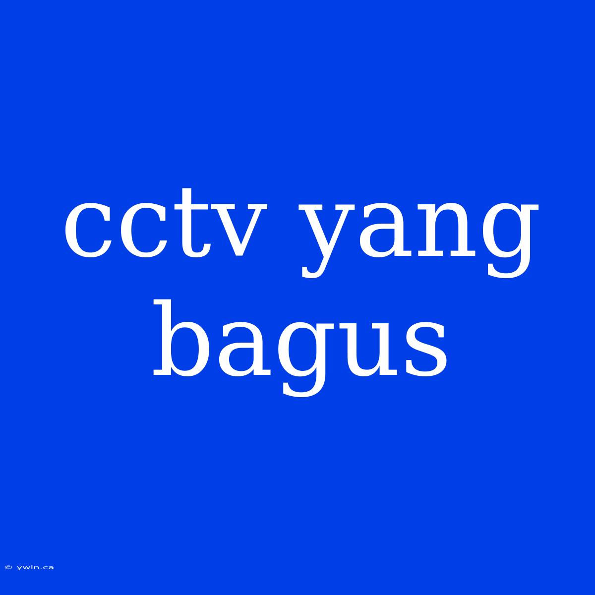 Cctv Yang Bagus