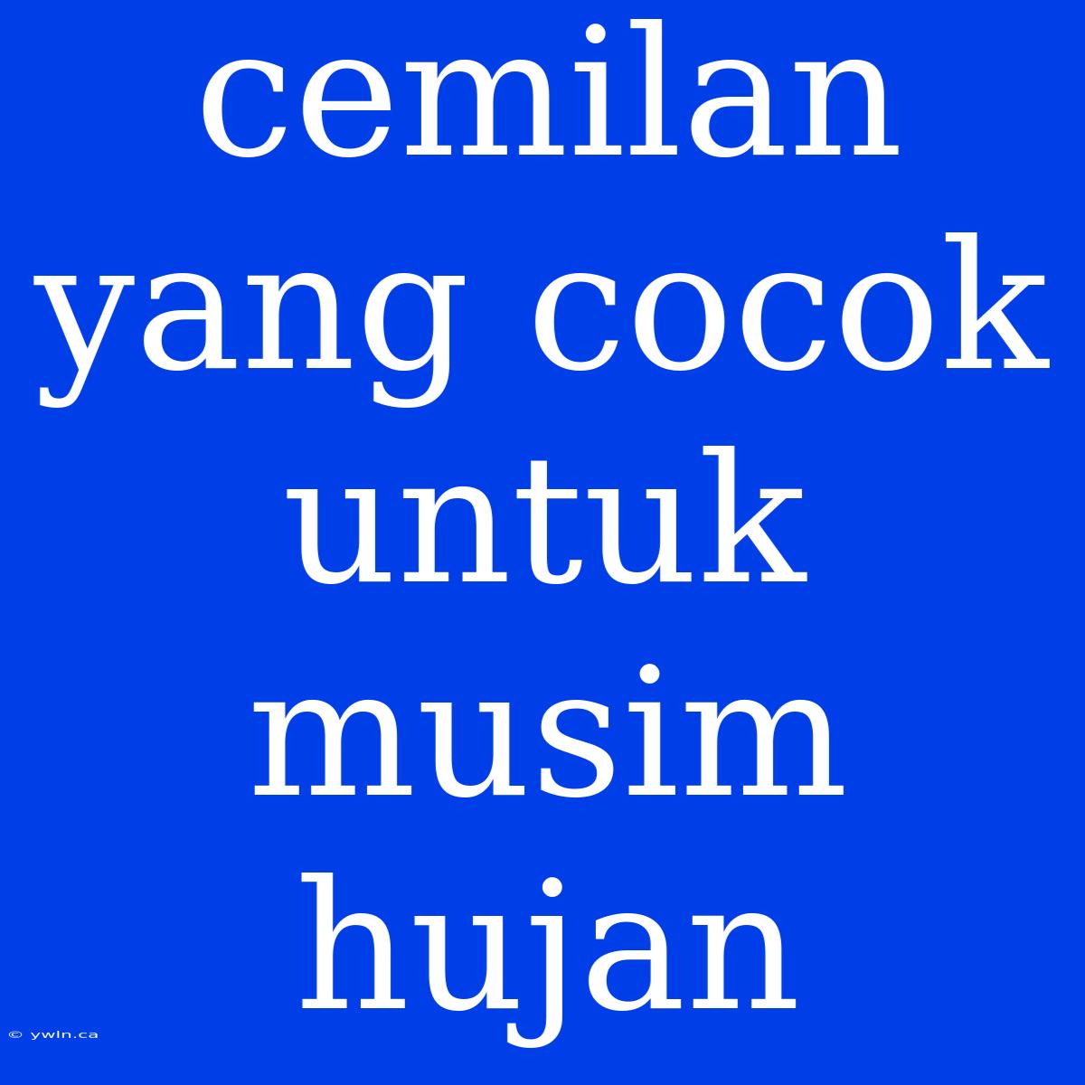 Cemilan Yang Cocok Untuk Musim Hujan