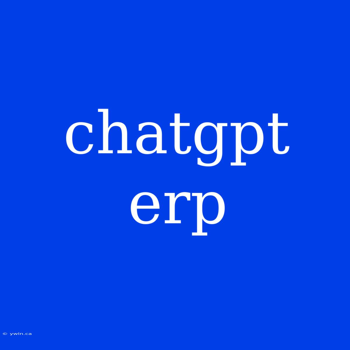 Chatgpt Erp