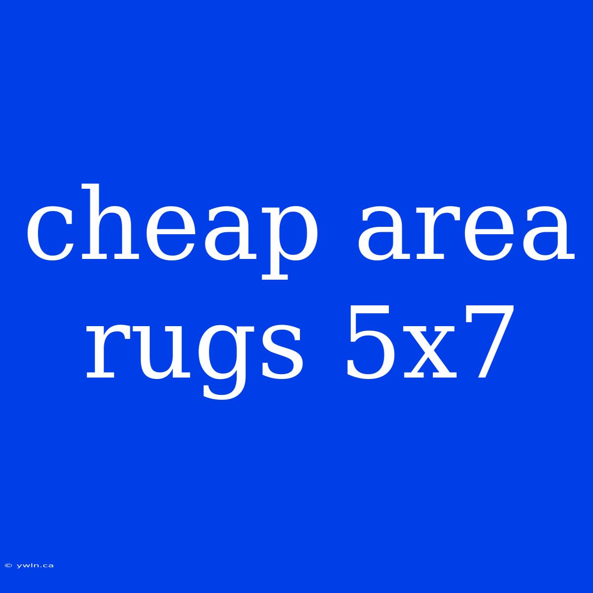 Cheap Area Rugs 5x7