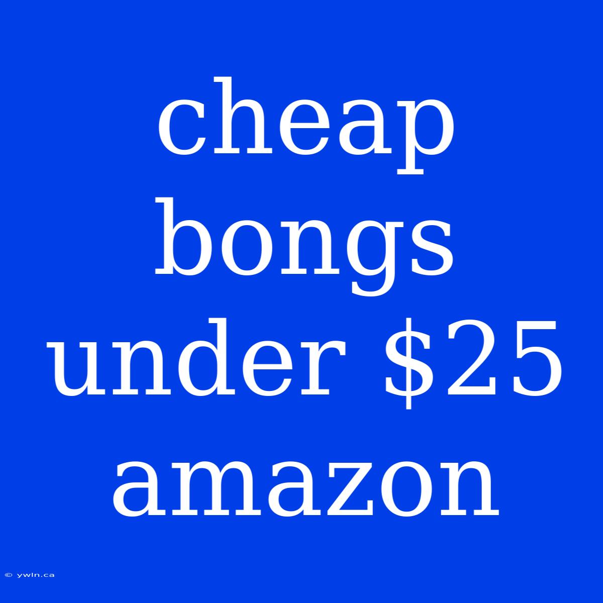 Cheap Bongs Under $25 Amazon