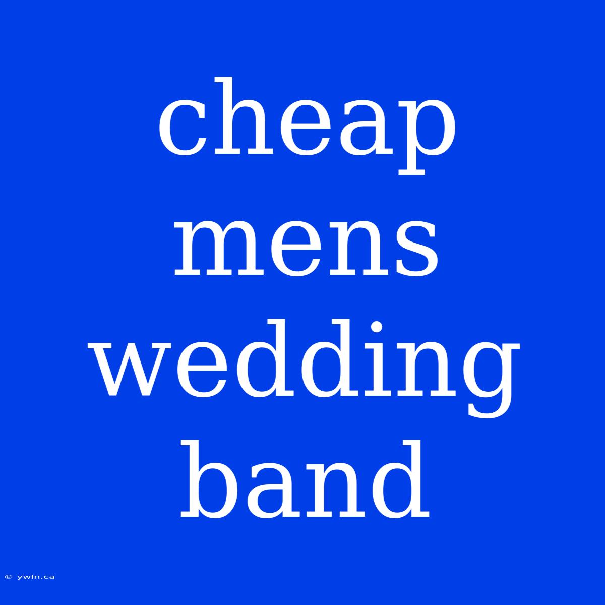 Cheap Mens Wedding Band