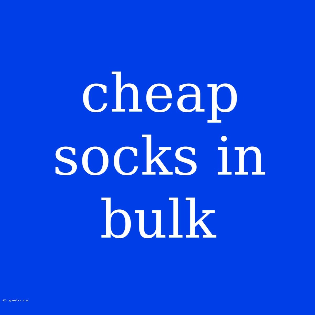 Cheap Socks In Bulk