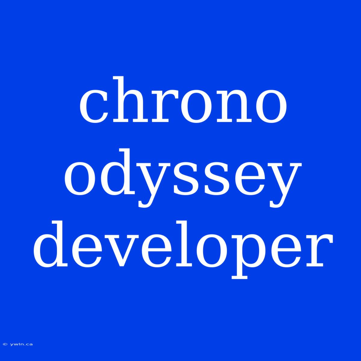 Chrono Odyssey Developer