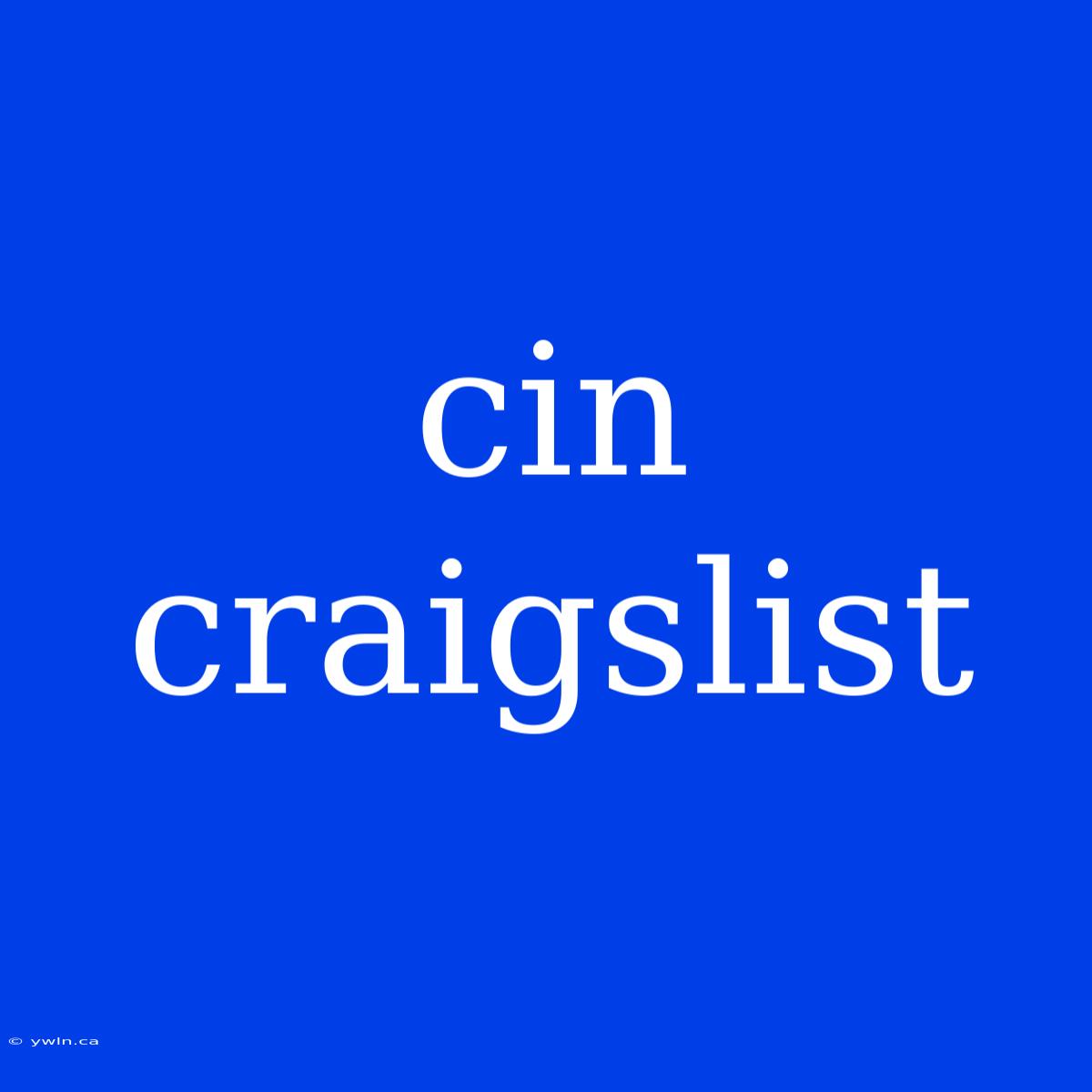 Cin Craigslist