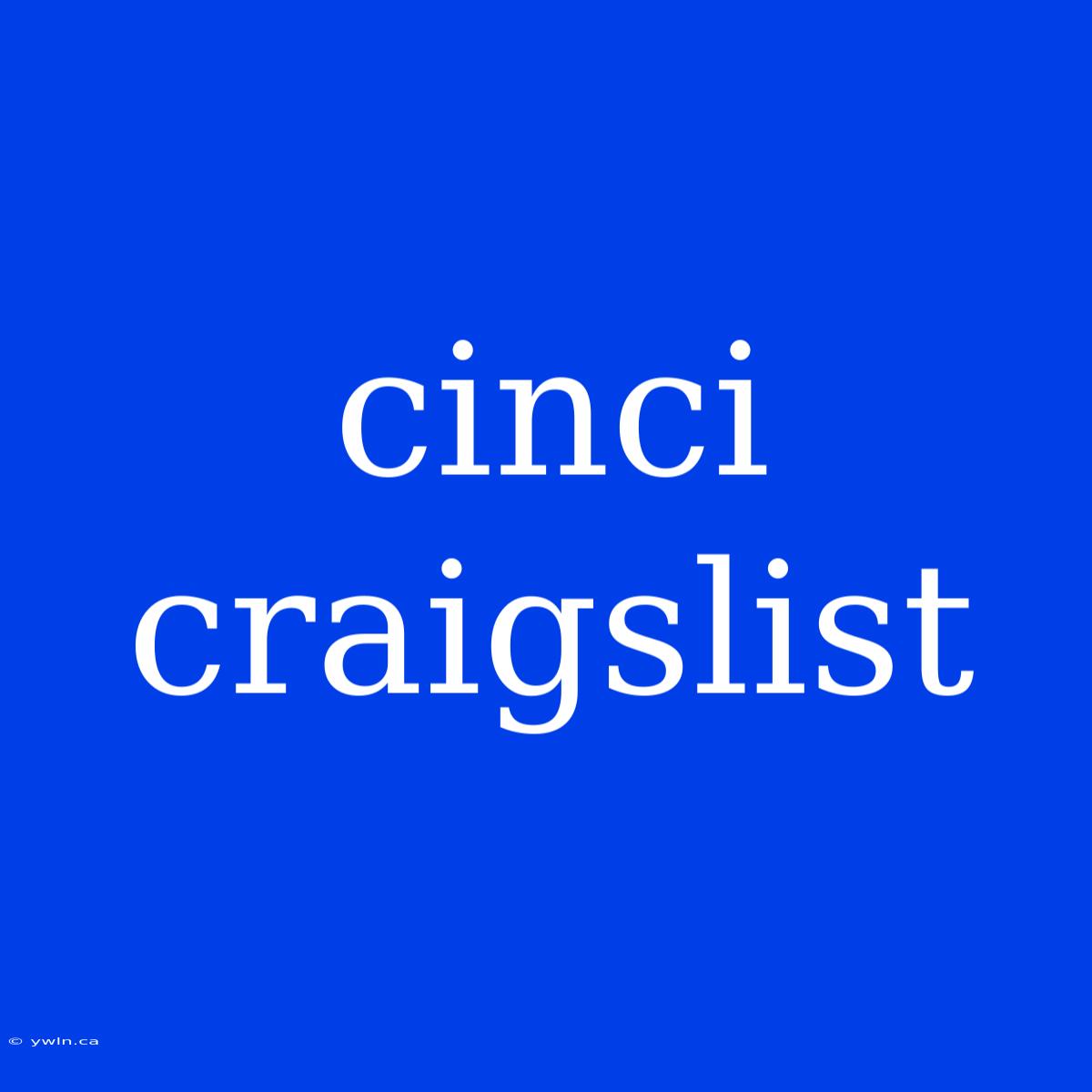 Cinci Craigslist