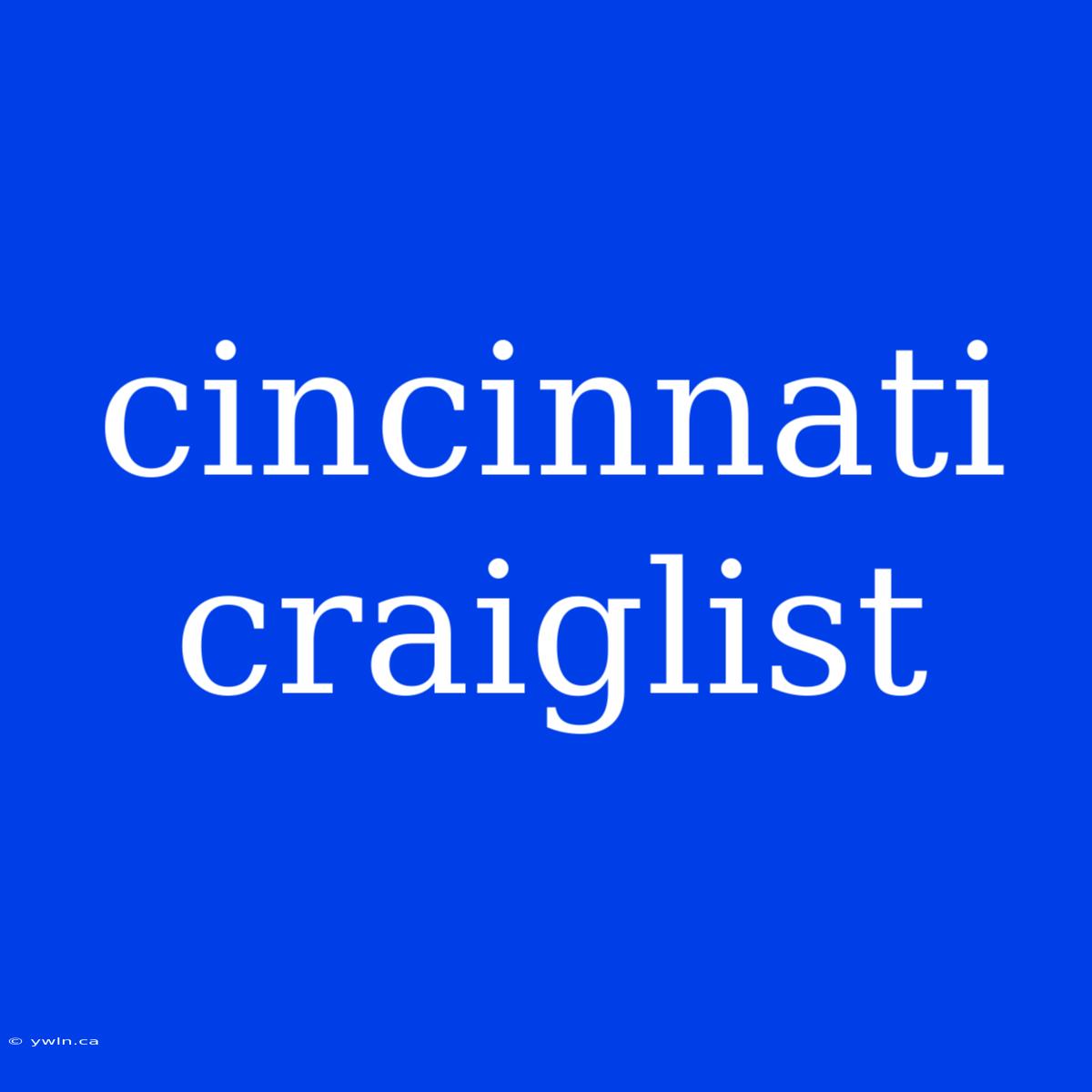 Cincinnati Craiglist